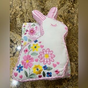 The Farmhouse Rachel Ashwell Throw and embroidered Rabbit Pillow - brand new!